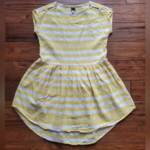Tea Collection Girls' Striped Linen & Cotton Dress, Size 7